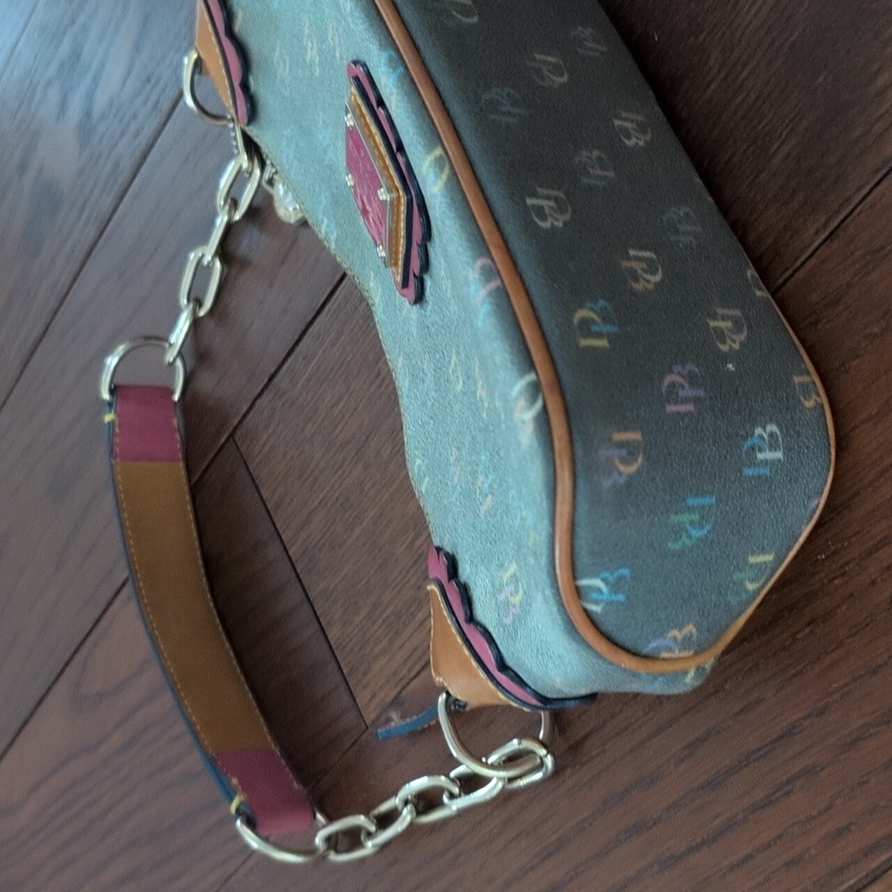 Dooney & Bourke - VINTAGE Y2K RARE Rainbow It Girl Monogram Handbag - Picture 4 of 9